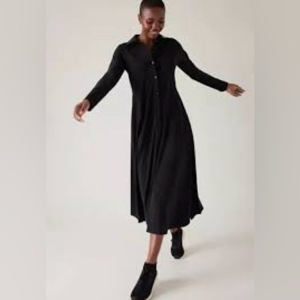 Athleta Cosmic Layer Dress in Black, Size XS